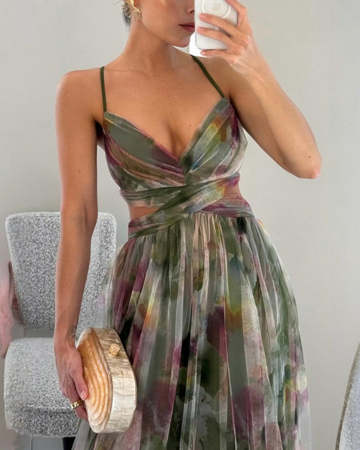 ELISA - VESTIDO LARGO CON CAÍDA