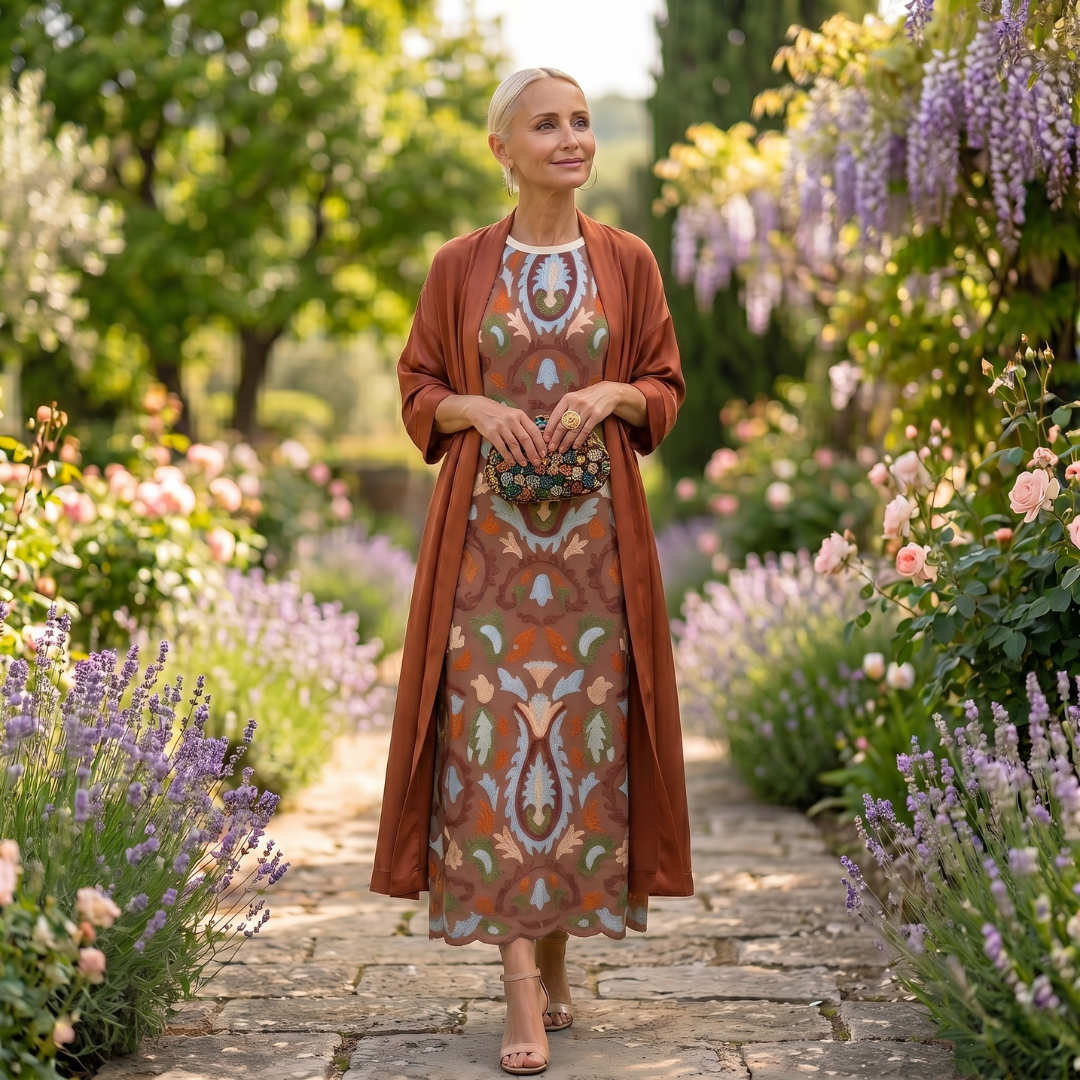 LOURDES - CONJUNTO LARGO CON CHALECO COORDINADO