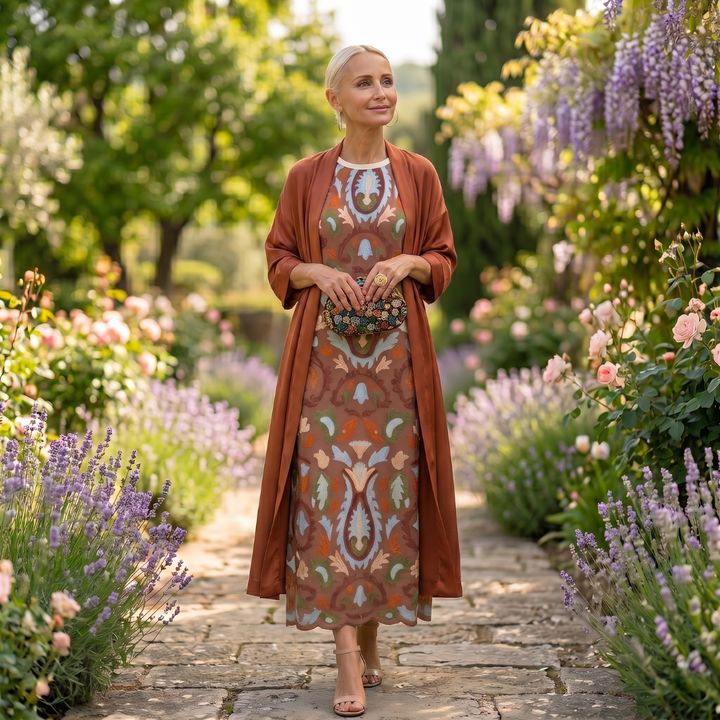 LOURDES - CONJUNTO LARGO CON CHALECO COORDINADO