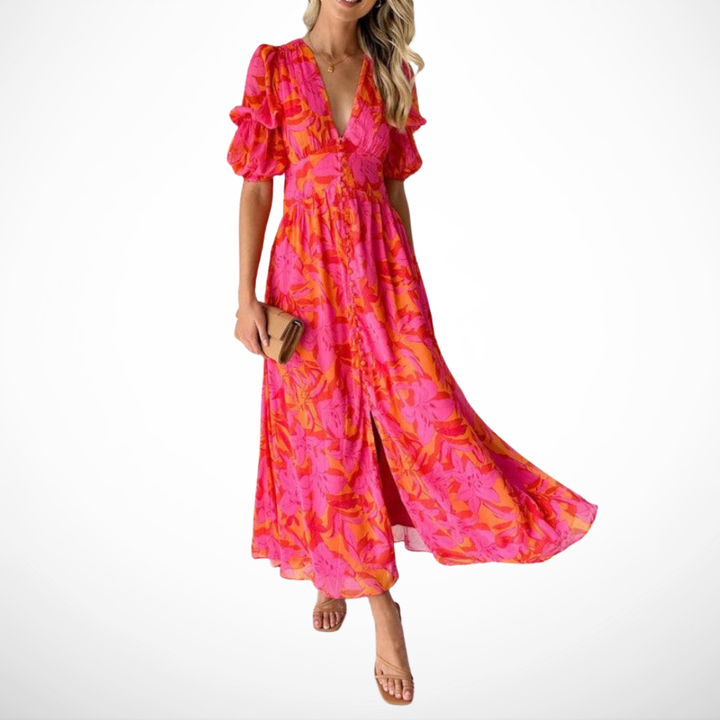 MARTINA - VESTIDO FLORAL ELEGANTE