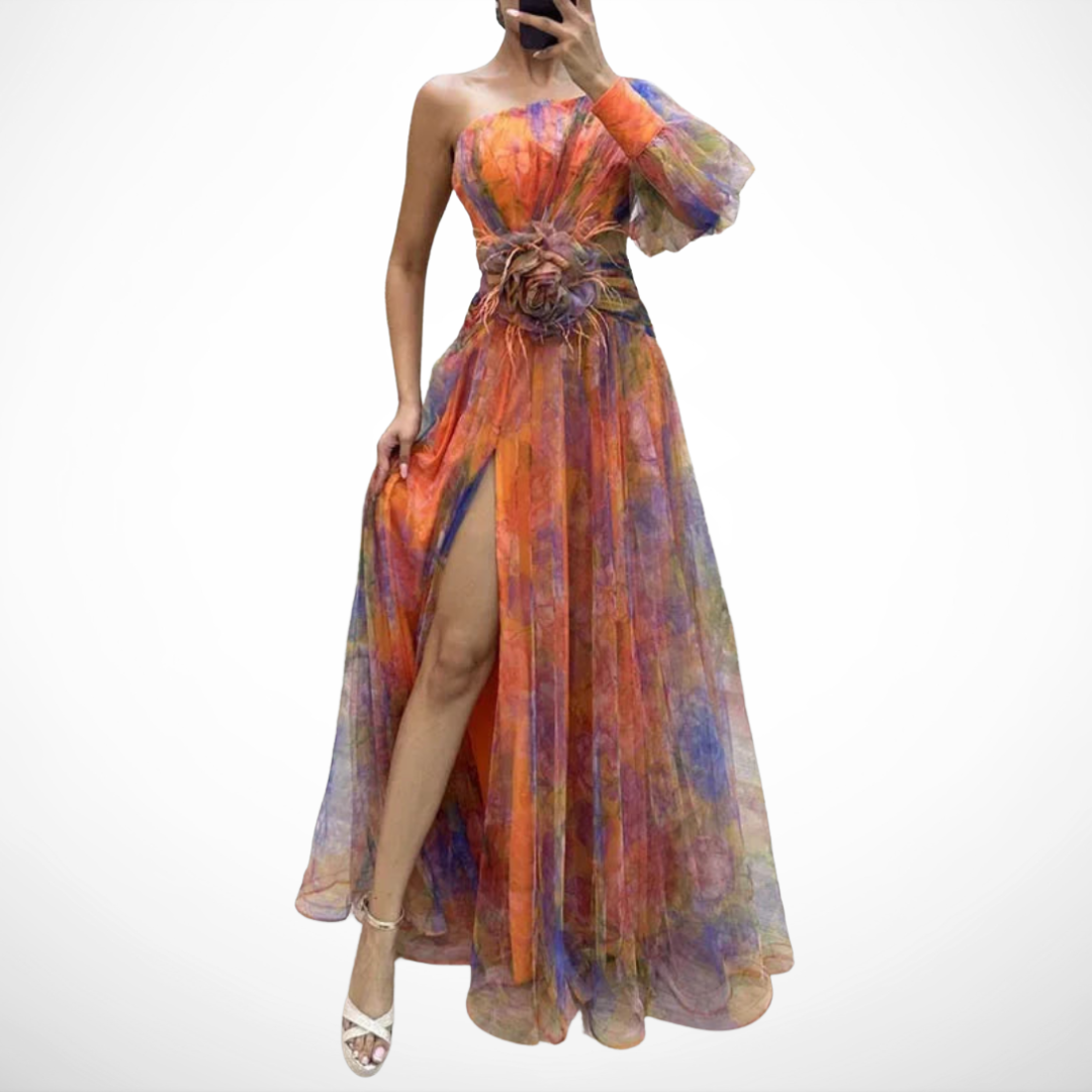 LARA - VESTIDO ELEGANTE MULTICOLOR