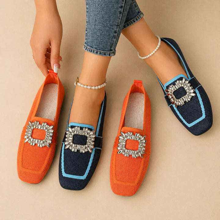 MIRENA - MOCASÍN ELEGANTE CON BRILLO