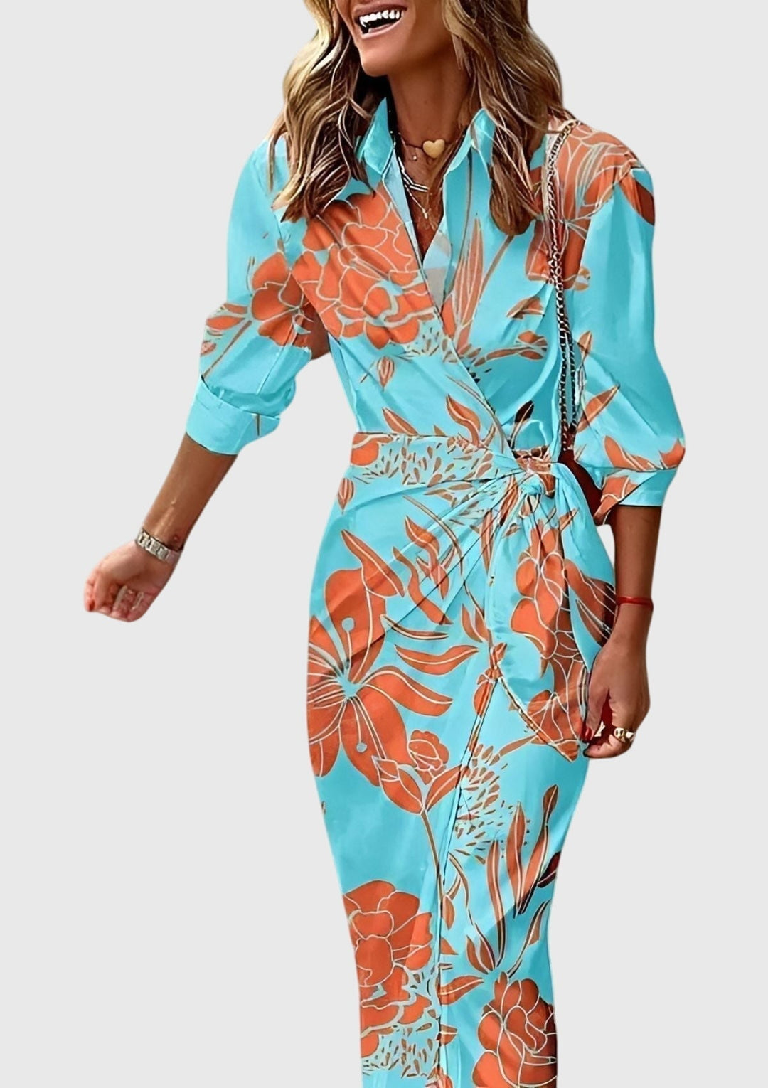 HELENA - VESTIDO CRUZADO ESTAMPADO