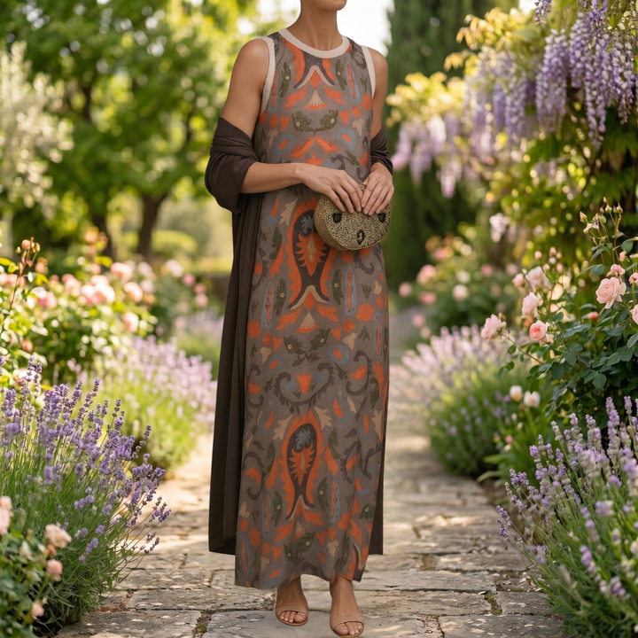 LOURDES - CONJUNTO LARGO CON CHALECO COORDINADO