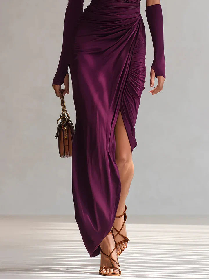 ADRIANA - VESTIDO LARGO MORADO