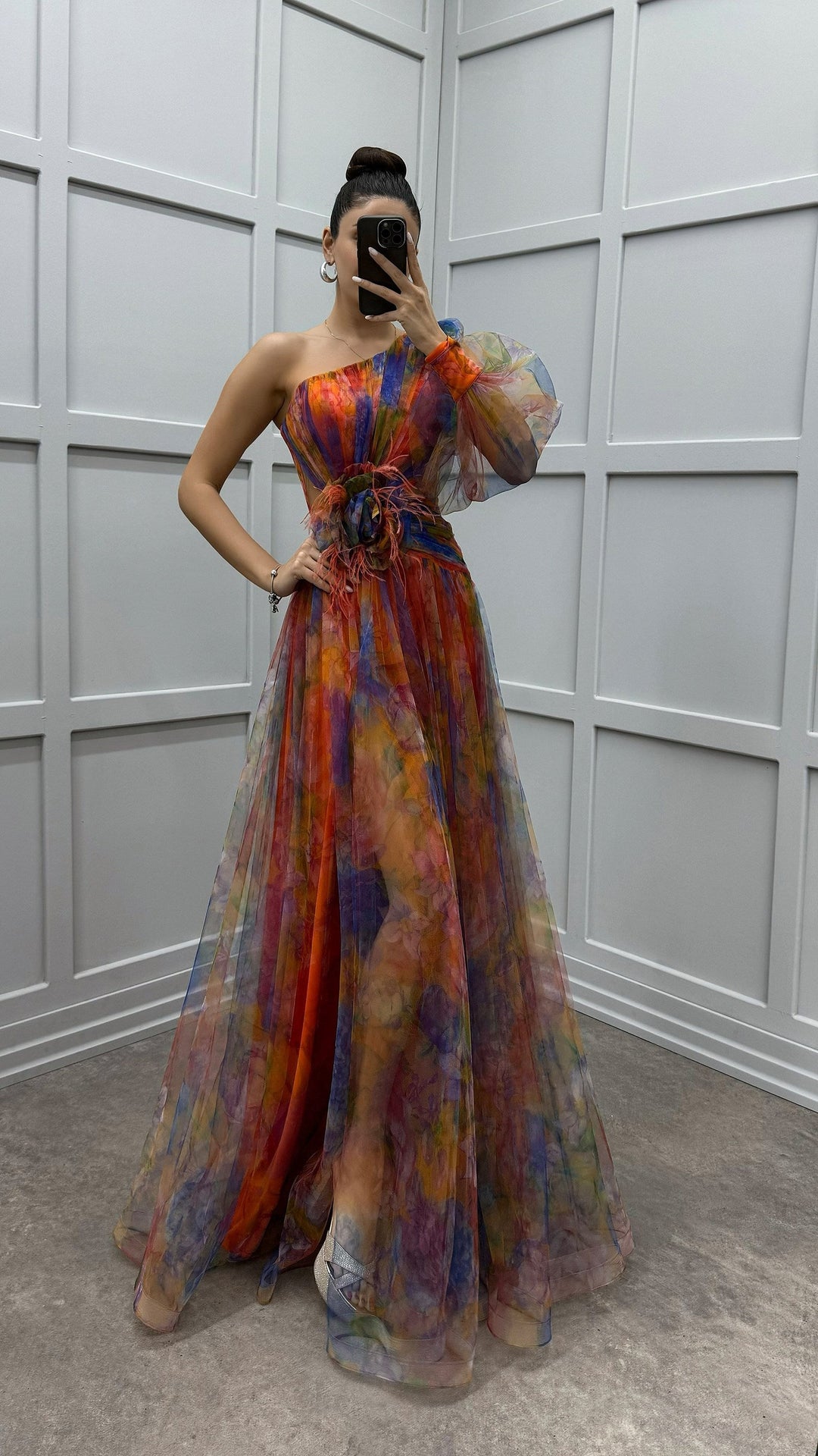 LARA - VESTIDO ELEGANTE MULTICOLOR