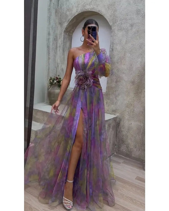 LARA - VESTIDO ELEGANTE MULTICOLOR