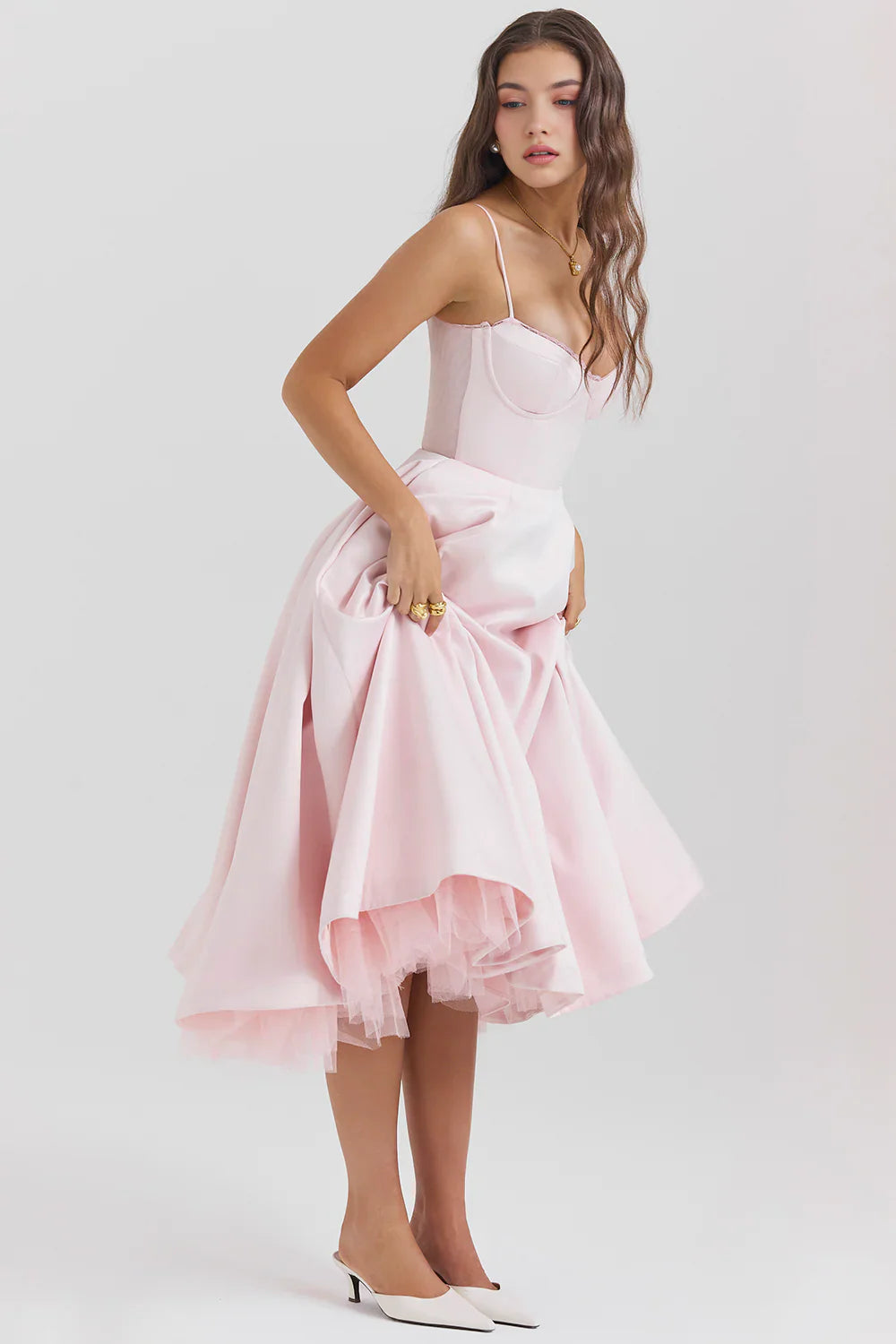 MARIANA - VESTIDO MIDI CON TUL
