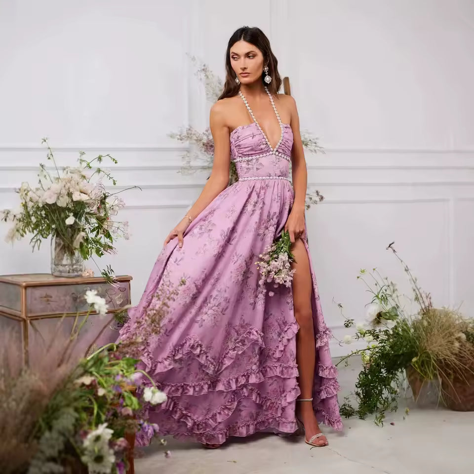 VALENTINA - VESTIDO FLORAL ELEGANTE