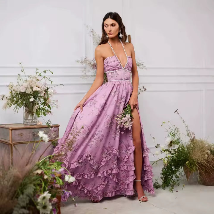 VALENTINA - VESTIDO FLORAL ELEGANTE