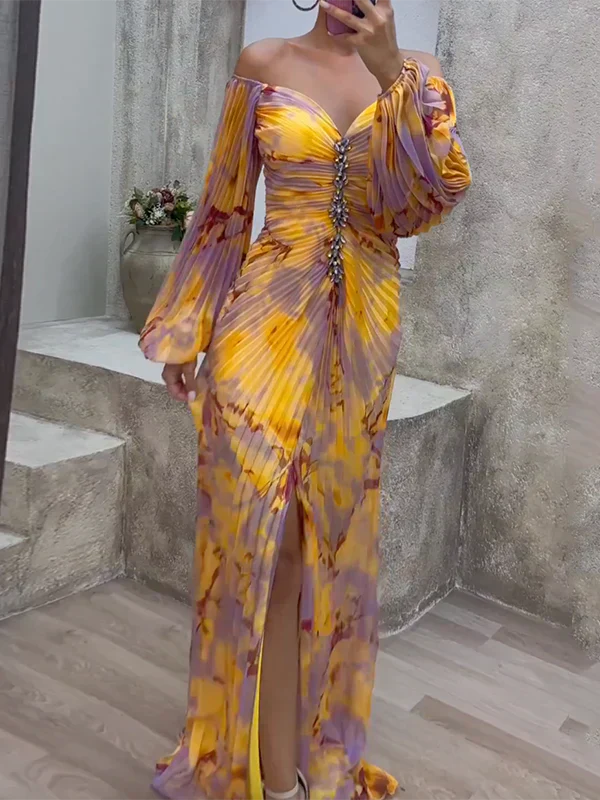 LUCÍA - VESTIDO LARGO CON ABERTURA