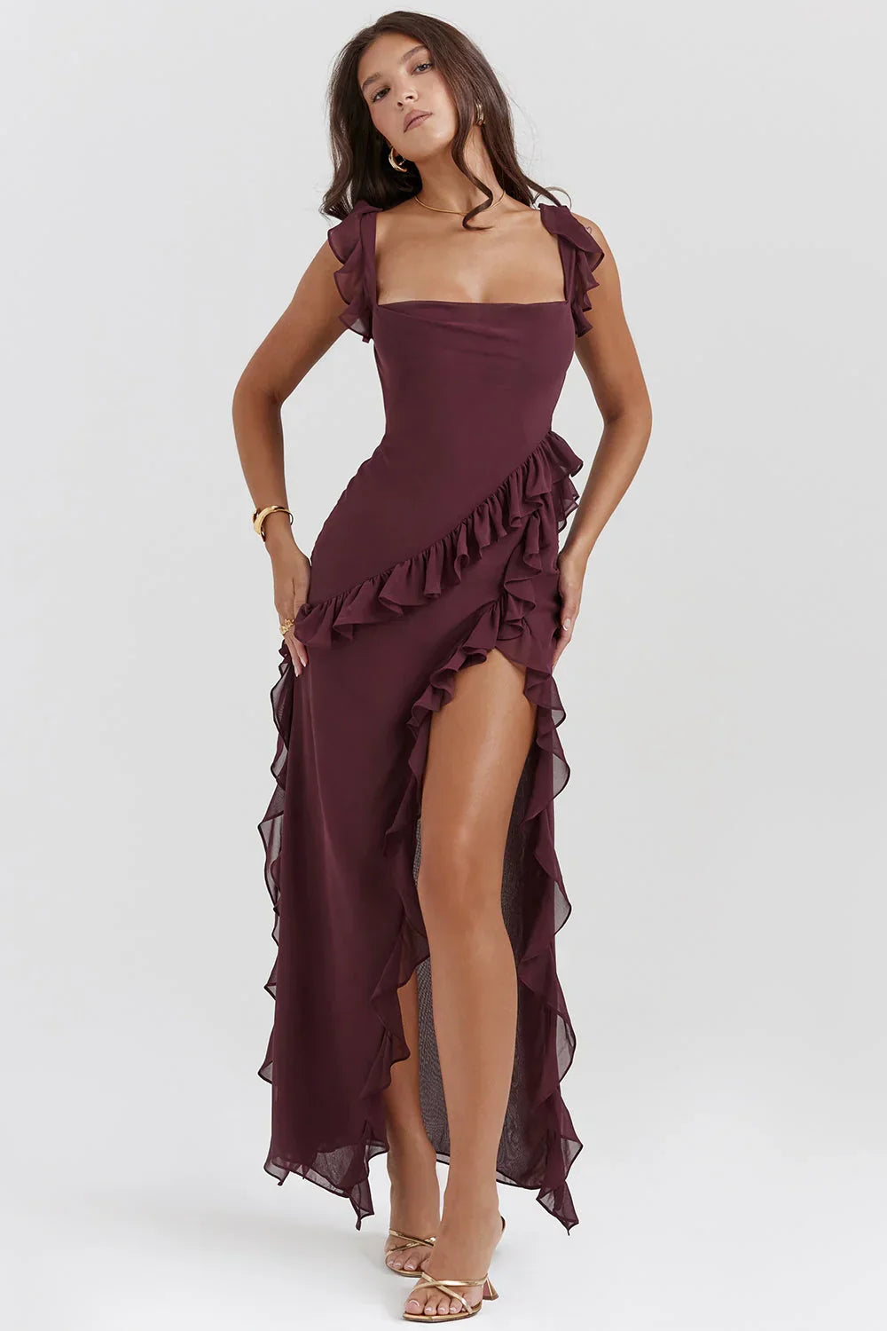 ORIANA - VESTIDO CON VOLANTES