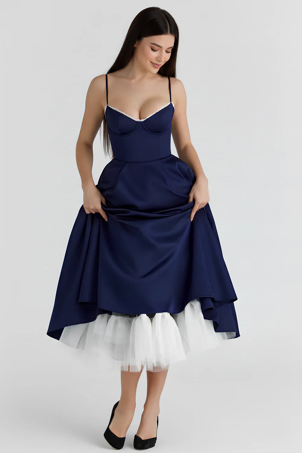 MARIANA - VESTIDO MIDI CON TUL