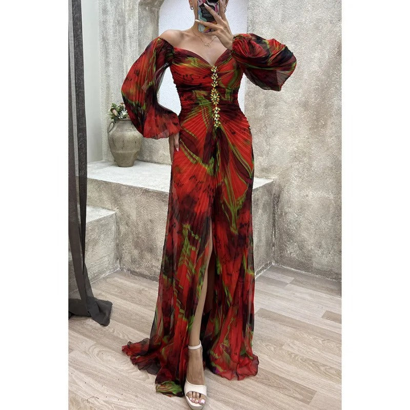 LUCÍA - VESTIDO LARGO CON ABERTURA