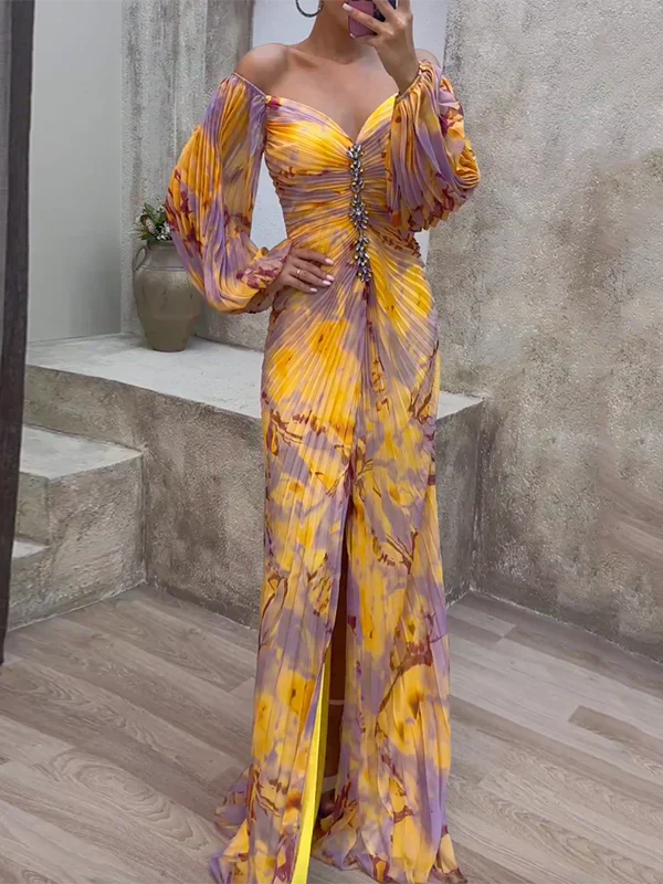 LUCÍA - VESTIDO LARGO CON ABERTURA