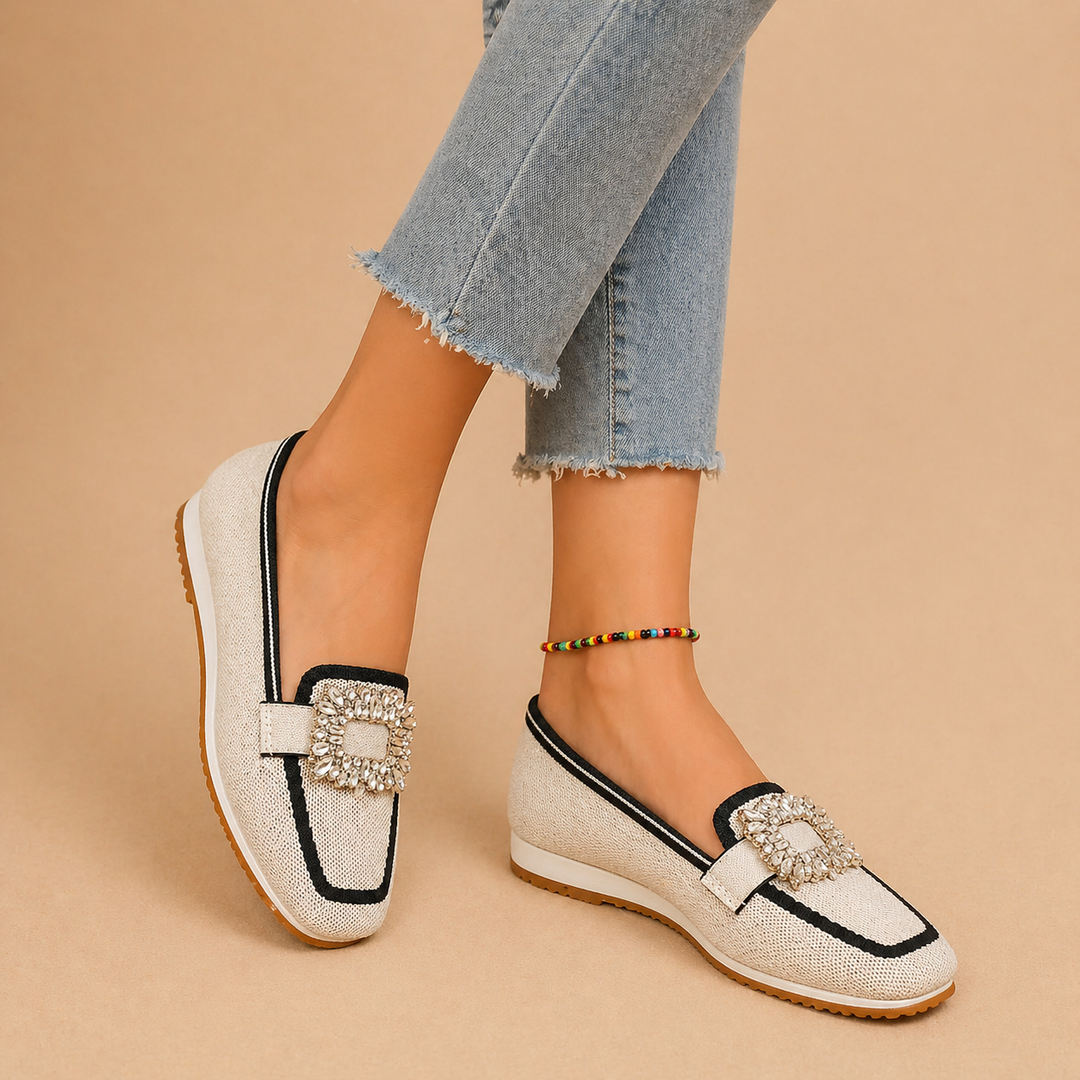 MIRENA - MOCASÍN ELEGANTE CON BRILLO
