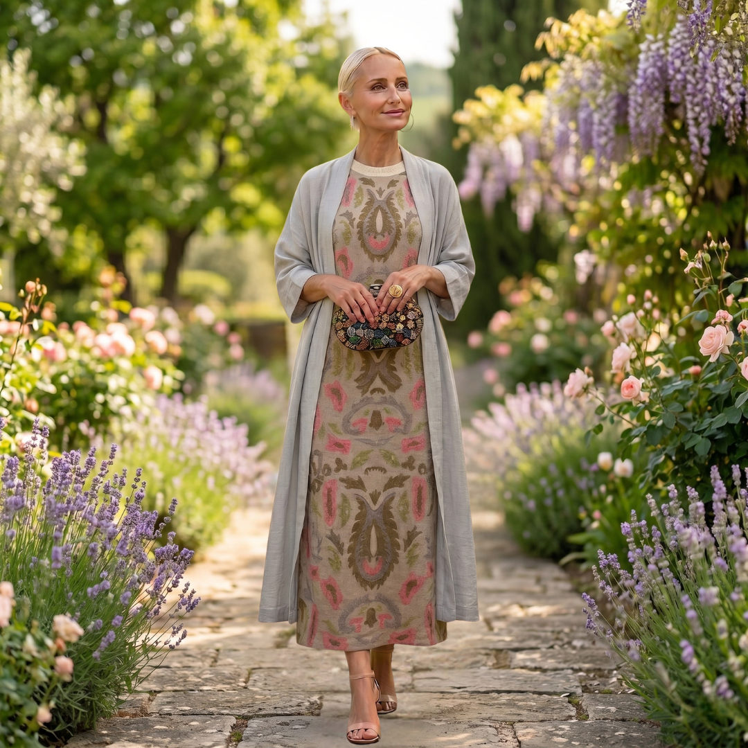 LOURDES - CONJUNTO LARGO CON CHALECO COORDINADO