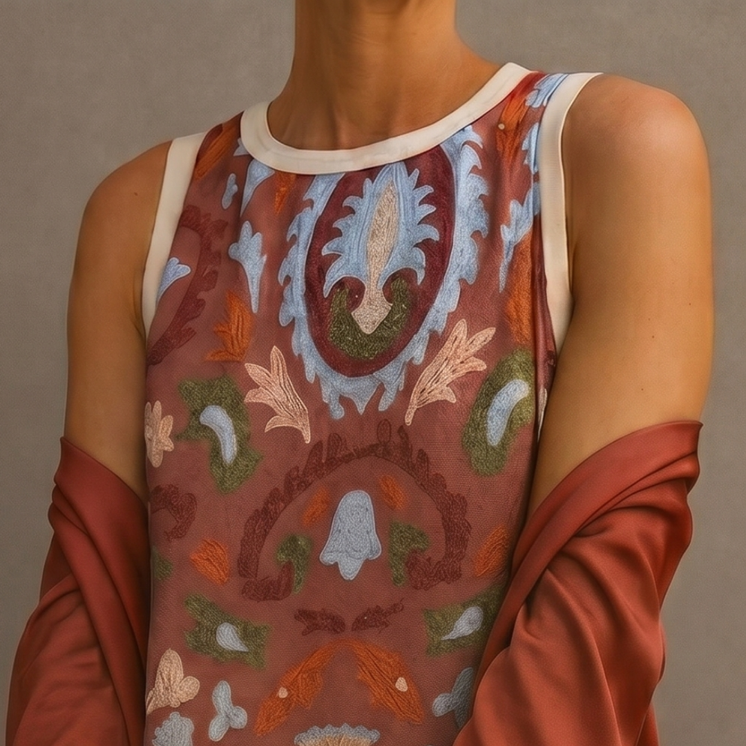 LOURDES - CONJUNTO LARGO CON CHALECO COORDINADO