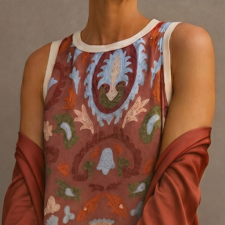 LOURDES - CONJUNTO LARGO CON CHALECO COORDINADO