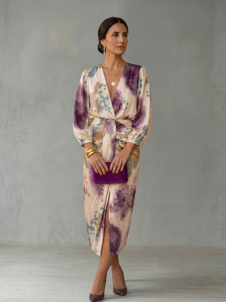 VALERIA - VESTIDO ELEGANTE CON ESCOTE EN V