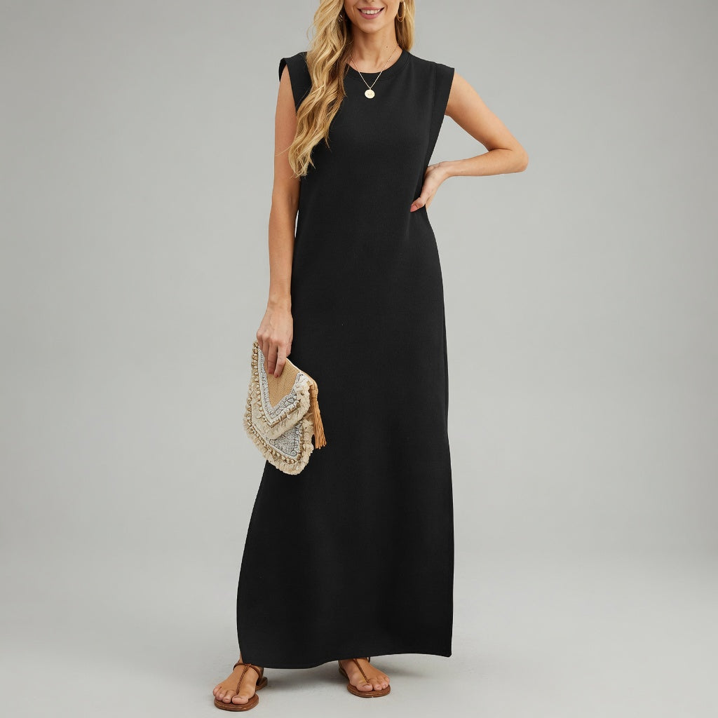 INMA - VESTIDO LARGO FLUIDO ANTIARRUGAS
