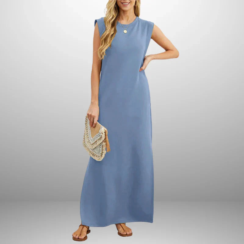 INMA - VESTIDO LARGO FLUIDO ANTIARRUGAS