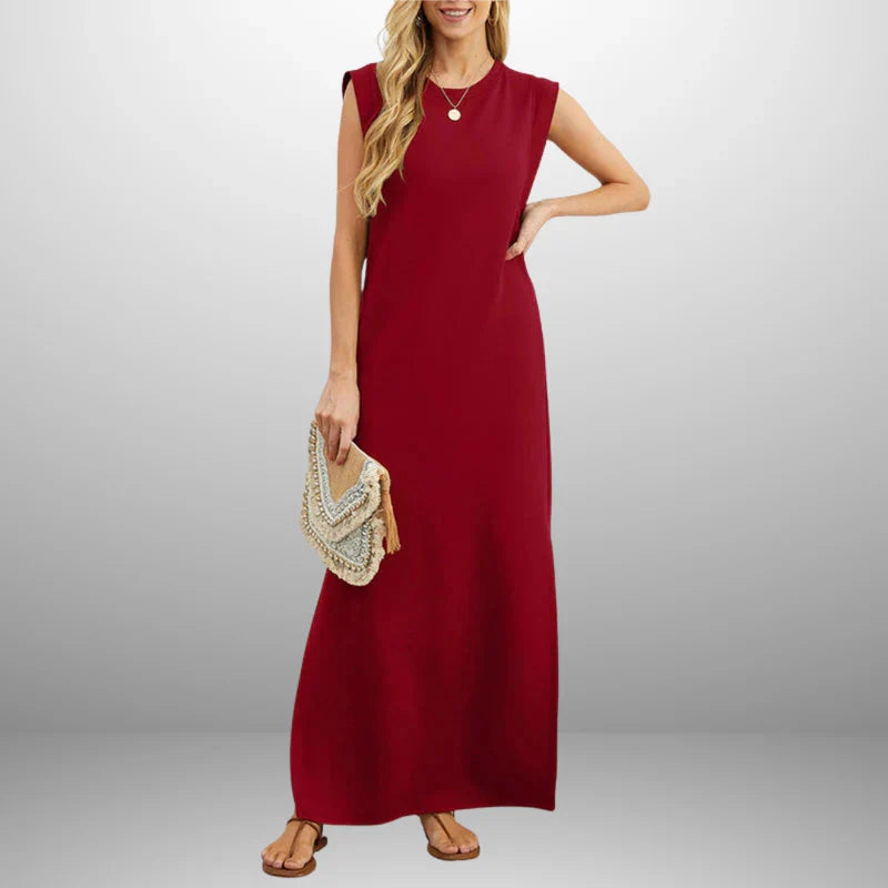 INMA - VESTIDO LARGO FLUIDO ANTIARRUGAS