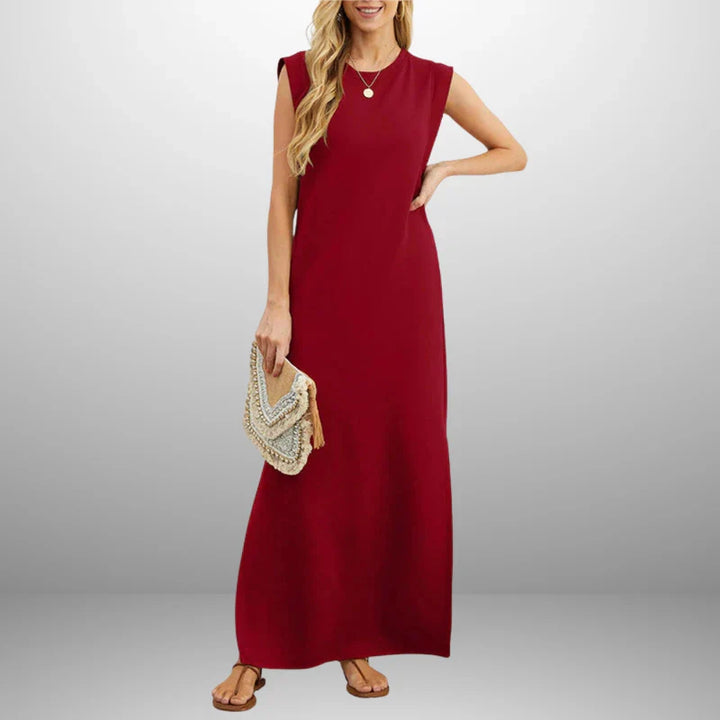 INMA - VESTIDO LARGO FLUIDO ANTIARRUGAS