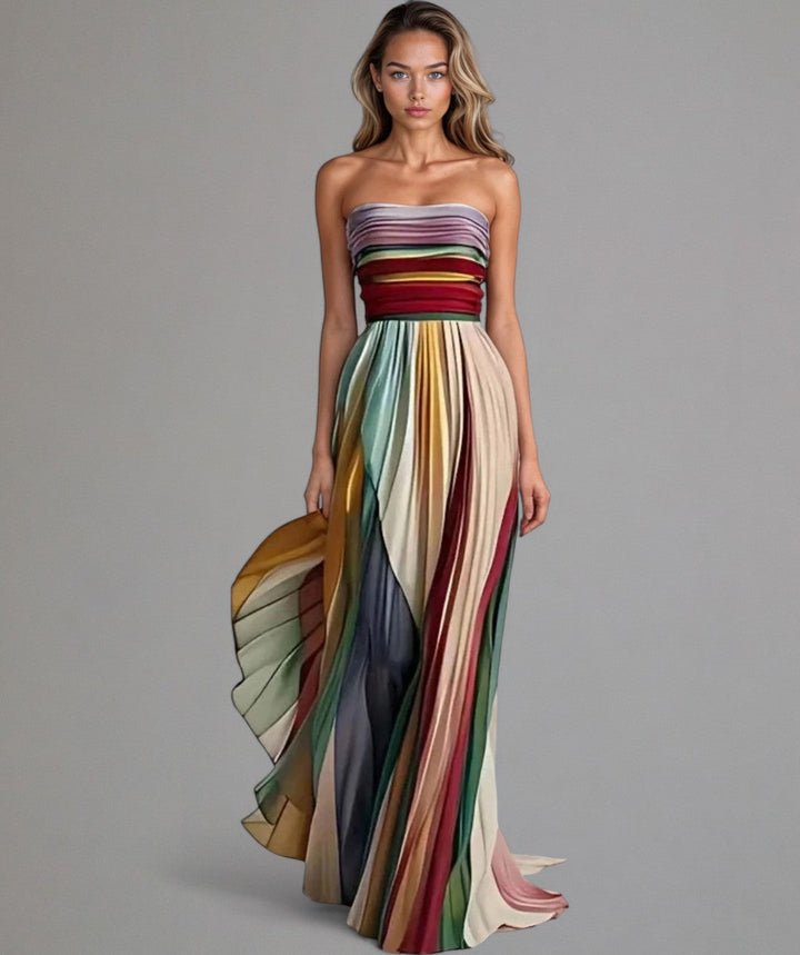 GISELA - VESTIDO MAXI CON VUELO