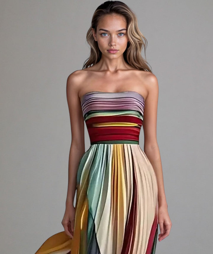 GISELA - VESTIDO MAXI CON VUELO